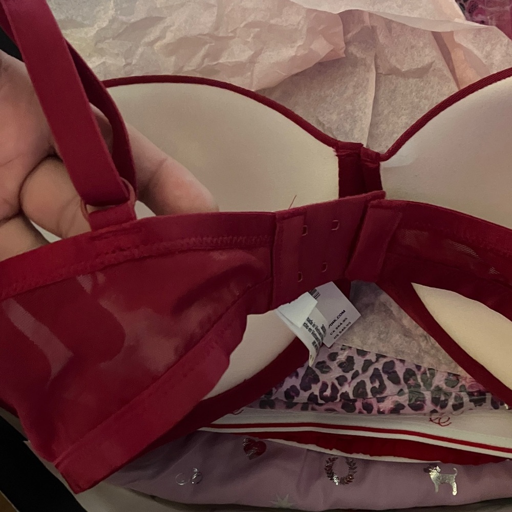 ✨VS Pink Wink NEW ultra sparkle bling push up balconette bra sz 36DD NWT - Picture 14 of 15